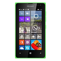 
Microsoft Lumia 435 Dual SIM supports frequency bands GSM and HSPA. Official announcement date is  January 2015. The device is working on an Microsoft Windows Phone 8.1, planned upgrade to 