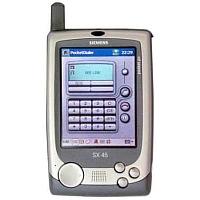 
Siemens SX45 supports GSM frequency. Official announcement date is  2001. The device is working on an Microsoft Windows CE 3.0 for PocketPC with a 64-bit NEC VR4122 150 MHz processor. Sieme