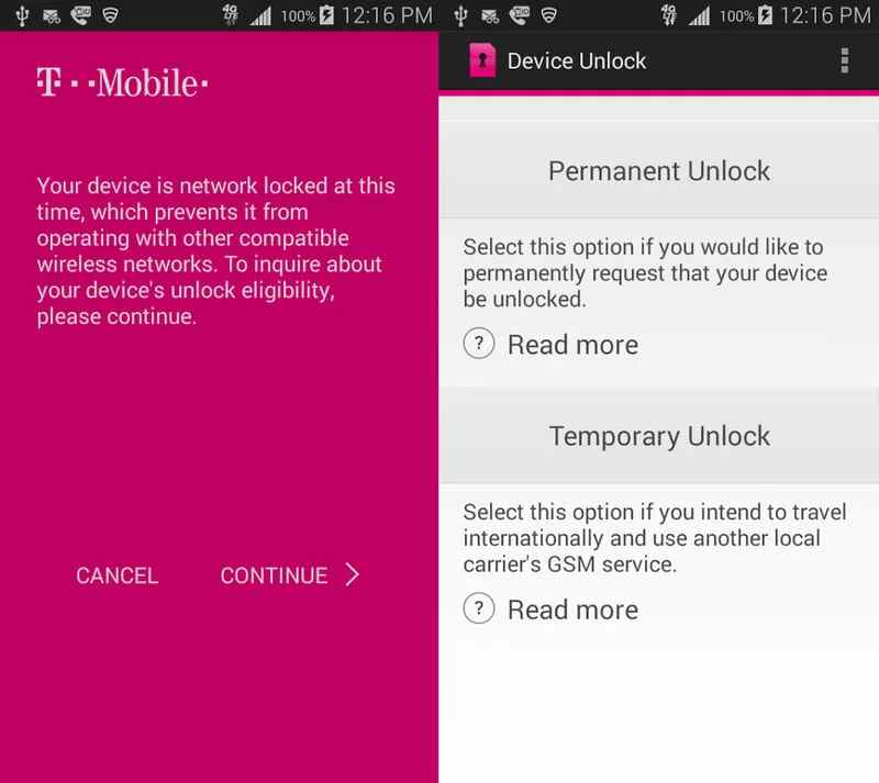 device unlock application