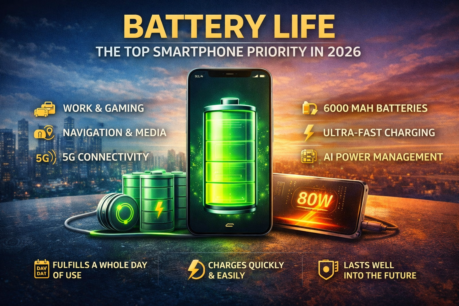 Why battery life is becoming the key factor when choosing a smartphone in 2026