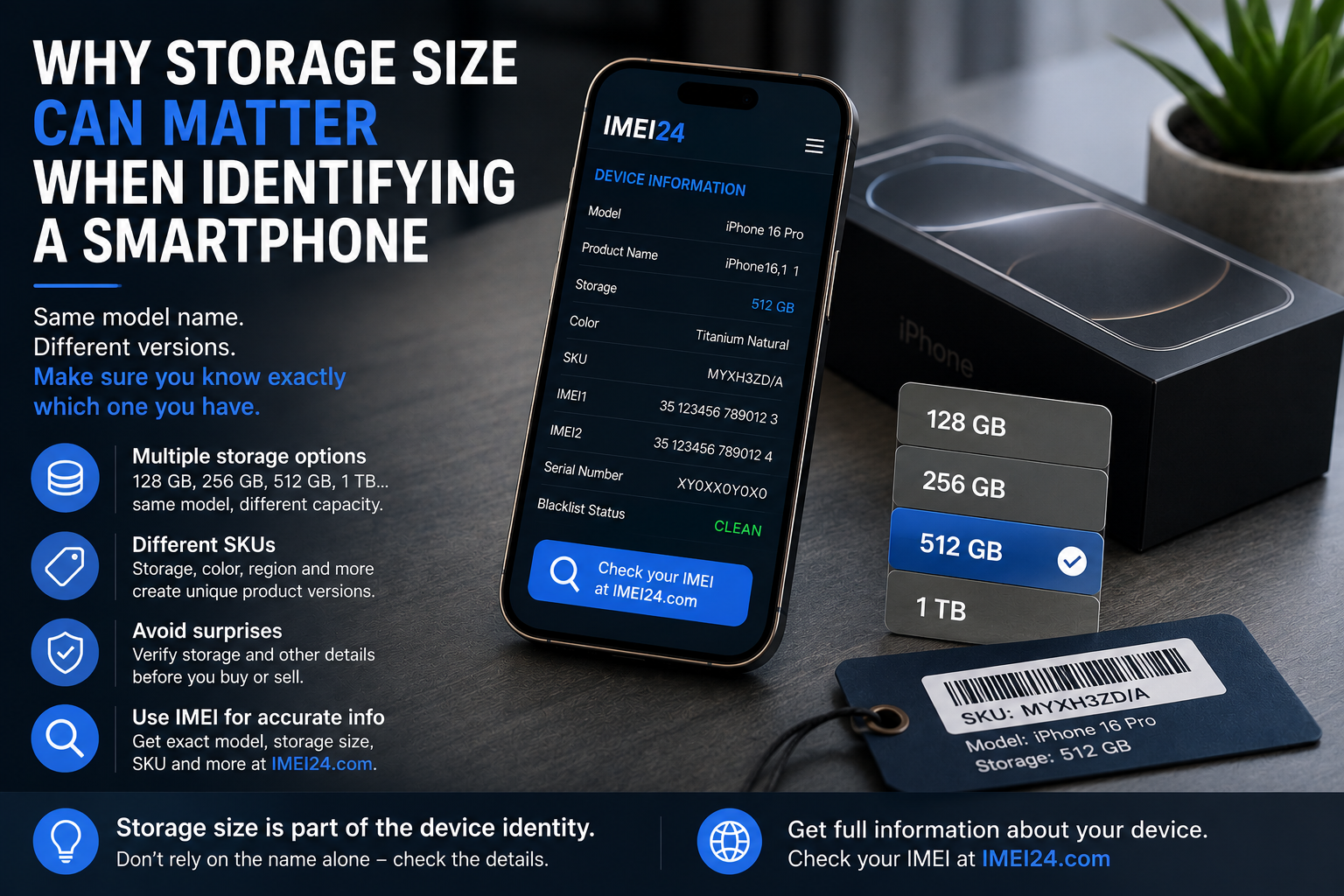 Why Storage Size Can Matter When Identifying a Smartphone