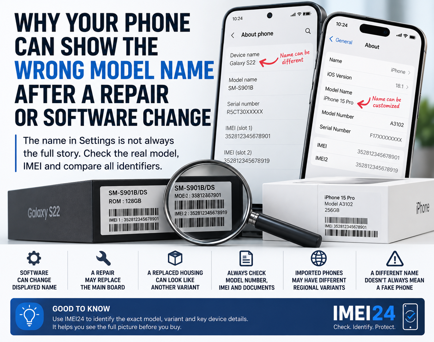 Why Your Phone Can Show the Wrong Model Name After a Repair or Software Change