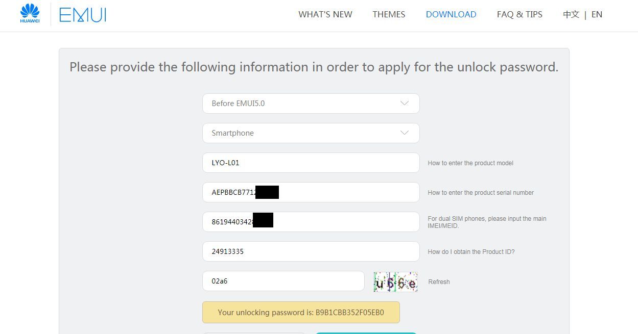 convert serial number to imei