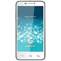 
Gigabyte GSmart Maya M1 v2 supports frequency bands GSM and HSPA. Official announcement date is  June 2013. The device is working on an Android OS, v4.2.1 (Jelly Bean) with a Quad-core 1.2 