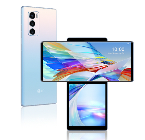 Custodia Flip Con Portafoglio E Supporto Per LG Wing 5G - Tessuto Oxford E PU Con Chiusura Magnetica