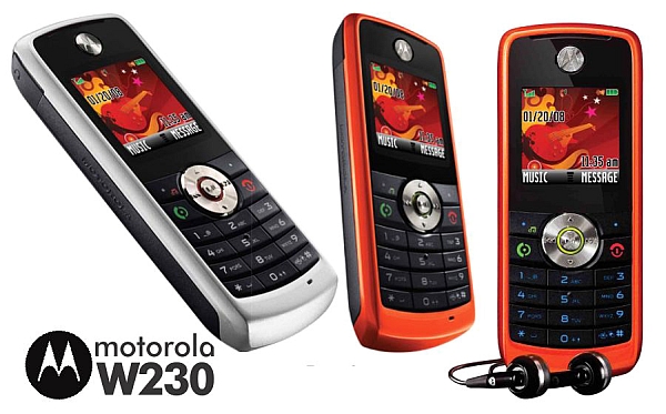 Motorola W230 - description and parameters