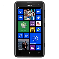
Nokia Lumia 625 supports frequency bands GSM ,  HSPA ,  LTE. Official announcement date is  July 2013. The device is working on an Microsoft Windows Phone 8, upgradeable to v8.1 with a Dual