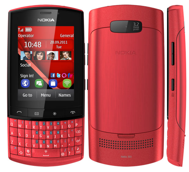 Nokia Asha 303 - Beschreibung und Parameter