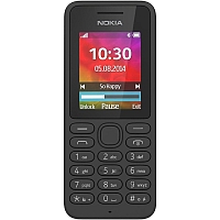 
Nokia 130 supports GSM frequency. Official announcement date is  August 2014. The main screen size is 1.8 inches  with 128 x 160 pixels  resolution. It has a 114  ppi pixel density. The scr