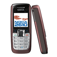 
Nokia 2610 supports GSM frequency. Official announcement date is  March 2006. Nokia 2610 has 3 MB of built-in memory. The main screen size is 1.6 inches  with 128 x 128 pixels  resolution. 