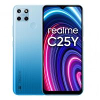 
Realme C25Y supports frequency bands GSM ,  HSPA ,  LTE. Official announcement date is  September 16 2021. The device is working on an Android 11, Realme UI R with a Octa-core (2x1.8 GHz Co