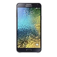 
Samsung Galaxy E7 supports frequency bands GSM ,  HSPA ,  LTE. Official announcement date is  January 2015. The device is working on an Android OS, v4.4.4 (KitKat) actualized v5.1.1 (Lollip