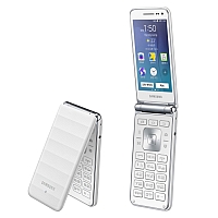 
Samsung Galaxy Folder supports frequency bands GSM ,  HSPA ,  LTE. Official announcement date is  July 2015. The device is working on an Android OS, v5.1 (Lollipop) with a Quad-core 1.2 GHz