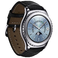 
Samsung Gear S2 classic 3G supports frequency bands GSM and HSPA. Official announcement date is  February 2016. The device is working on an Tizen-based wearable platform with a Dual-core 1.