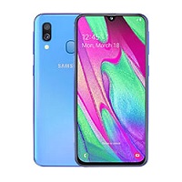 
Samsung Galaxy A40 supports frequency bands GSM ,  HSPA ,  LTE. Official announcement date is  March 2019. The device is working on an Android 9.0 (Pie) with a Octa-core (2x2.2 GHz Cortex-A