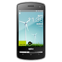 
Spice Mi-350 supports frequency bands GSM and HSPA. Official announcement date is  Third quarter 2011. The device is working on an Android OS, v2.3 (Gingerbread) with a 650 MHz Cortex-A9 pr