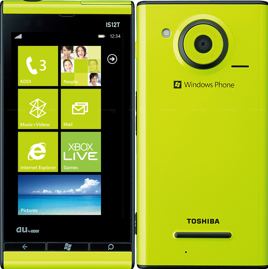 Toshiba Windows Phone IS12T - description and parameters
